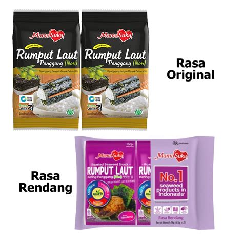 Jual MAMASUKA RUMPUT LAUT PANGGANG NORI RASA ORIGINAL RENDANG PCK