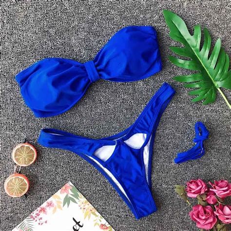 Mini Bikini Micro Strapless Biquini Sexy Mujer Solid Bikinis Women