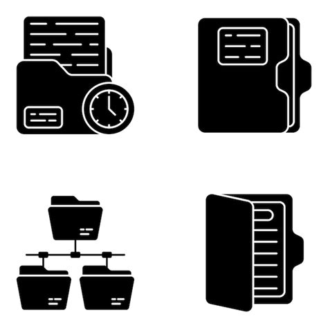 Premium Vector Pack Of Docks Glyph Icons