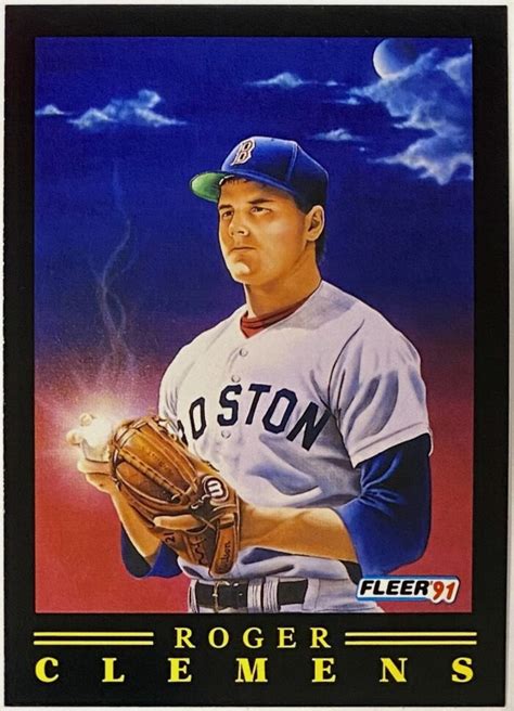 Roger Clemens 1991 Fleer Boston Red Sox Baseball Pro Vision Card KBK