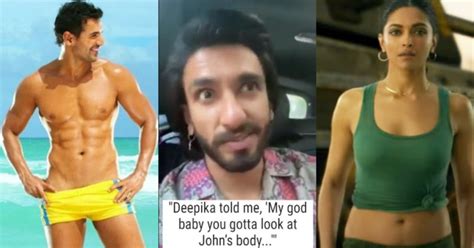 Ranveer Gives An Update On SRK S Pathaan As He Deepika Drool Over Sexy John S Hot Bod