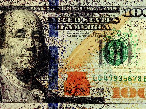 100 Dollar Bill Benjamin Franklin Digital Art By Pasionat Canvas Art