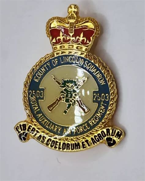 Raf Queens Crown Royal Air Force 2503 Squadron Lincoln Enamel Pin Badge £899 Picclick Uk