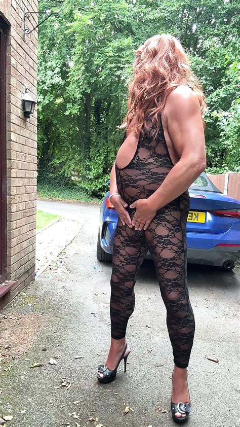 Amateur Crossdresser Kellycd Sexy Milf Peeing Her Panties In Stockings Heels Pvc Dress