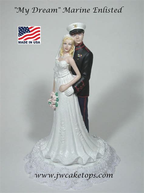 Marine Enlisted USMC Military Wedding Cake Top Free By JWCaketops 49