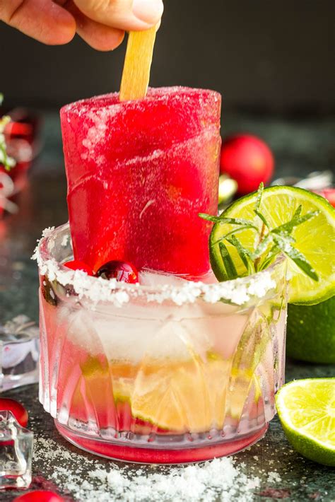 HOLIDAY MARGARITA WITH POMEGRANATE POPSICLE