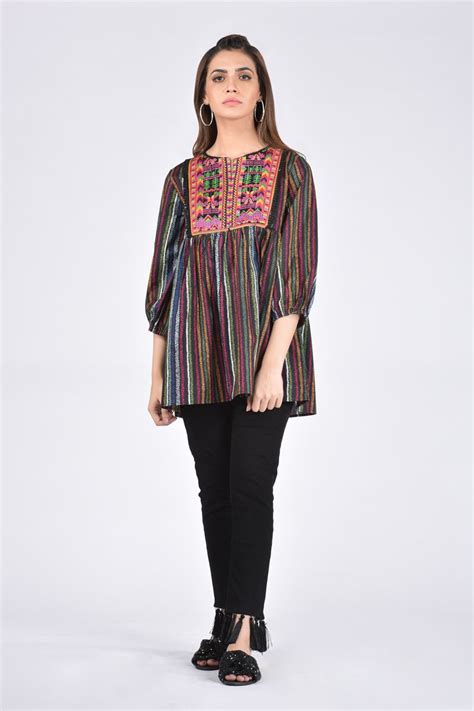 Ethnic By Outfitters Stylish Winter Shirts Dresses Designs Collection 2018 2019 26