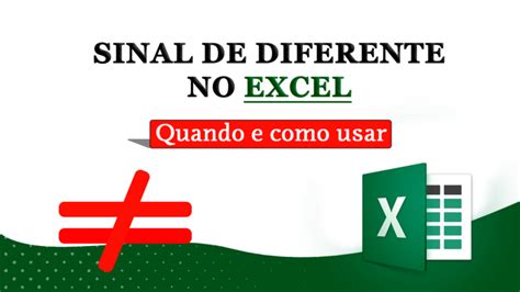 Sinal De Diferente No Excel Como Usar Exemplos Go Pr Tico