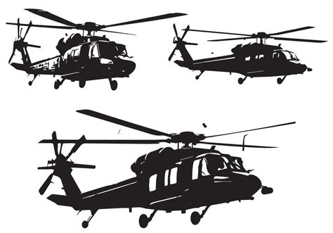 Military Helicopter Silhouette free bundile 43403144 Vector Art at Vecteezy