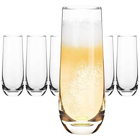 Elixir Glassware Stemless Champagne Flutes Crystal Glass Flutes Hand