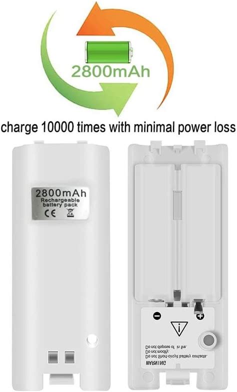 Juamena Rechargeable Batteries For Wii Rp Battery Packs With High