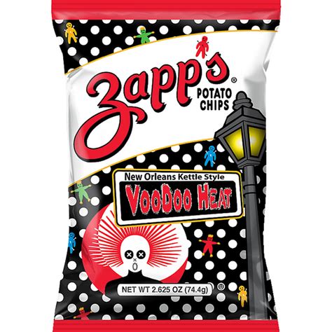 Zapps Potato Chips Voodoo Heat New Orleans Kettle Style 2625 Oz