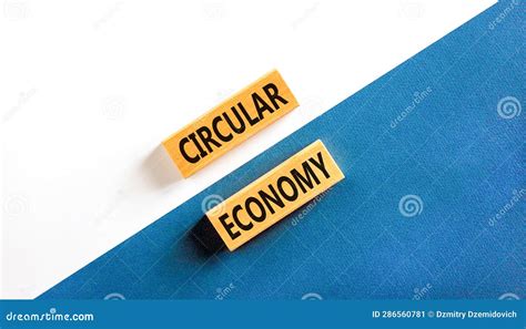 Circular Economy Symbol Concept Words Circular Economy On Beautiful Wooden Block Beautiful