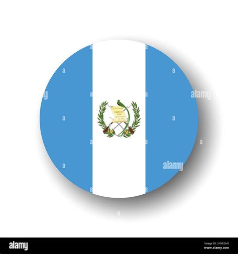 Bandera de Guatemala icono de círculo de vector plano o insignia con