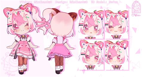 Simplified VTuber 3D Model Chibi | Only VRoid by Nefuu (@Nefuu) | VGen