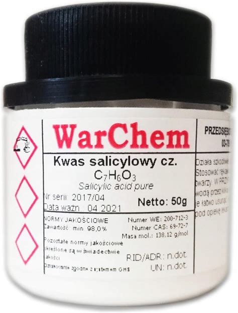 Drobne Akcesoria Medyczne Warchem Kwas Salicylowy Czysty 50G Ceny I