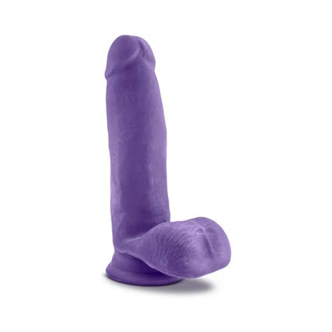 Bold Pleaser Dildo Au Naturel In W Balls Purple Blush Satisfaction