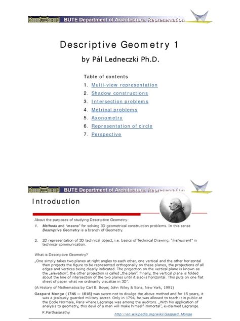 Descriptive Geometry 1 Lecture Notes | PDF | Perspective (Graphical ...