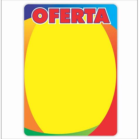 CARTAZ OFERTA 4 CORES 40X60CM C 50 UNIDADES Cartazista