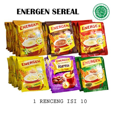 Jual Energen Sereal Dan Susu Renceng 10pcs Coklat Vanila Jahe Kurma Kacang Hijau By Mayora