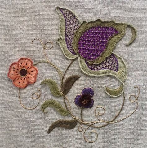 Peony Jacobean Crewel Work Embroidery Kit Crewel 425