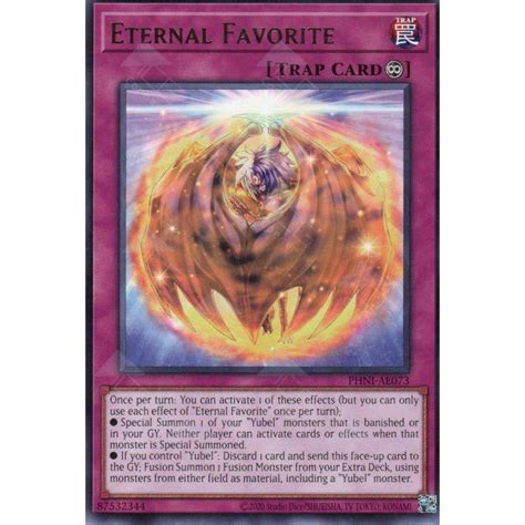 Genuine Yugioh Card Phni Ae073 Eternal Favorite Rare Shopee