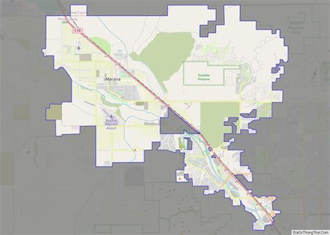 Map of Marana town