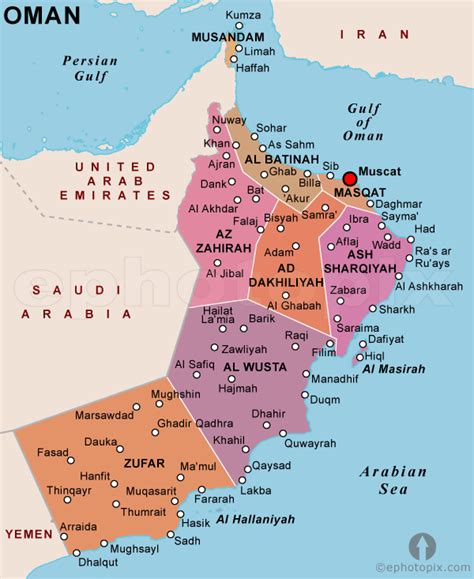 oman map oman