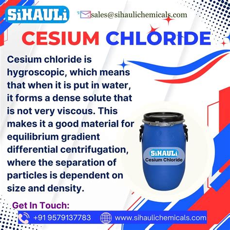 Cesium Chloride - Sihauli Chemicals Private Limited