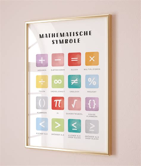 Mathe Poster Math Posters Mathematik Spiele Montessori Math Print