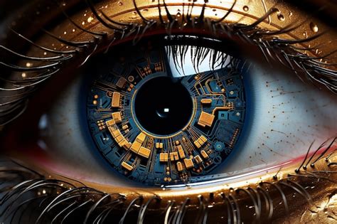 Premium Ai Image Human Eye Transforming Into A Digital Lens