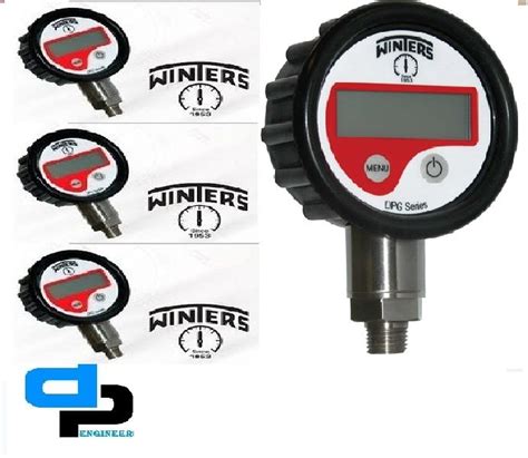 Winters Digital Pressure Gauge DPG206 Connection Bottom Connection