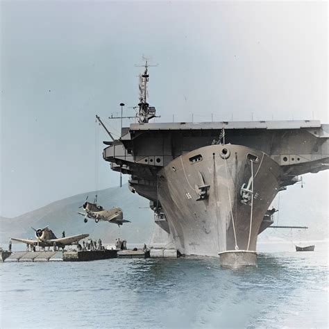 Firazah - In a gripping 1944 scene, the U.S. Navy escort carrier USS ...