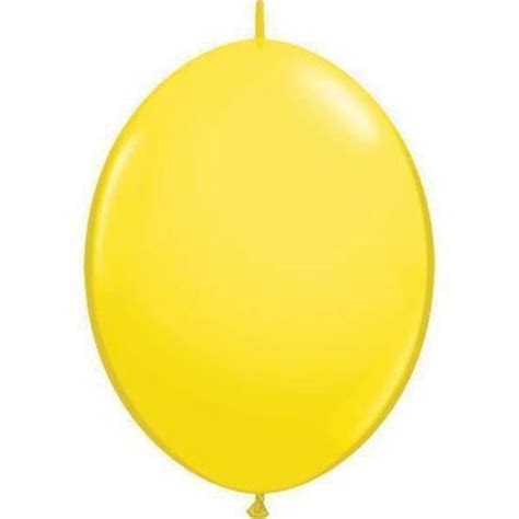 30cm Quick Link Yellow Qualatex Quick Link Balloons 65214 Pack Of 50