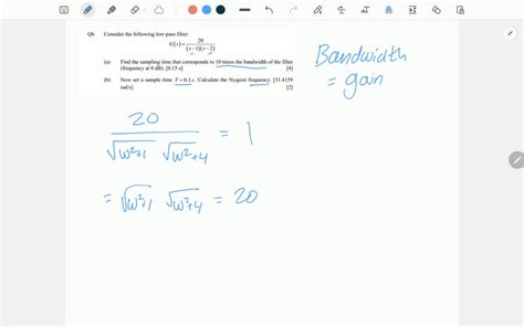 Solved Using Pole Zero Placement Method Design A Second Order Notch