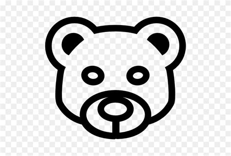 Bear Head Frontal Outline - Bear Head PNG - FlyClipart