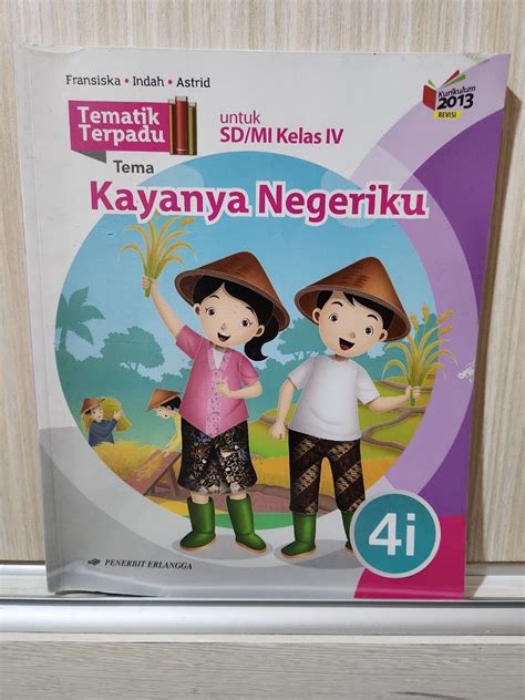 Tematik Terpadu Kelas 4 Penerbit Erlangga Buku Alat Tulis Buku