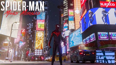 Spider Man Miles Morales Roaming Around Times Square K Game