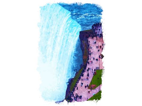 Niagara Falls Watercolor View Graphic By Poster Boutique · Creative Fabrica