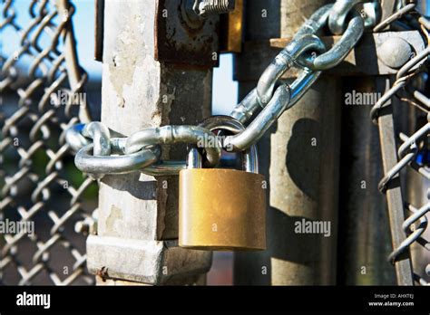 Padlock On Gate High Resolution Stock Photography and Images - Alamy