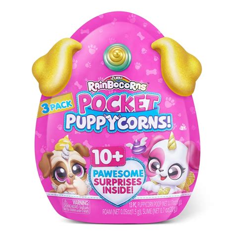 Rainbocorns Pocket Puppycorns Surprise 3 Pack By Zuru Styles Vary