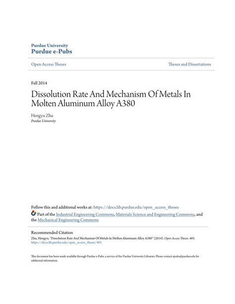 (PDF) Dissolution Rate And Mechanism Of Metals In Molten - DOKUMEN.TIPS