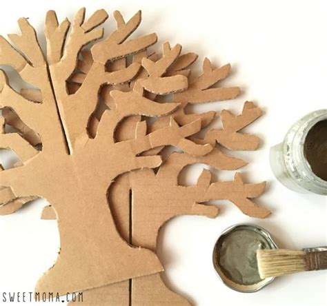 Diy Cardboard Tree Fun Craft For Kids