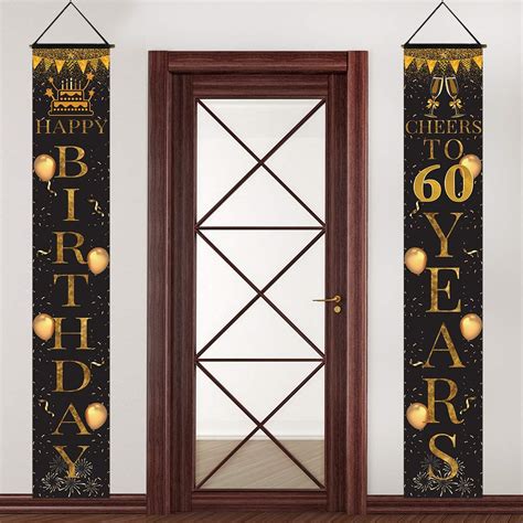 Buy Trgowaul 2 Pieces 60th Birthday Party Decorations Cheers To 60