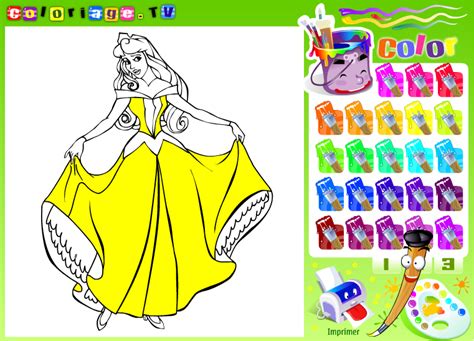 Dibujos Pintar Online Princesas1 Dibujos Para Cortar Y Colorear