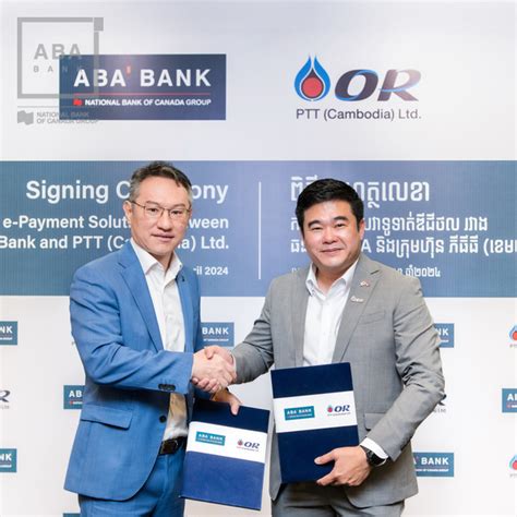 Aba Bank Partners With Ptt Cambodia Offers Innovative Payment