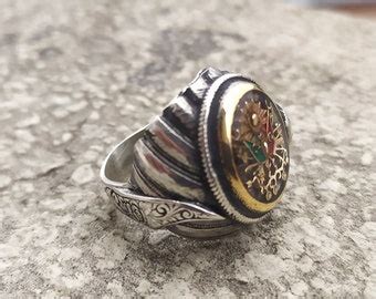 Handmade Fatih Sultan Mehmed Ring Sterling Silver Mens Etsy