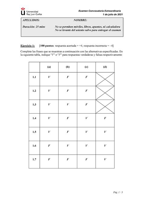 Solucion Test Presencial Junio Examen Convocatoria