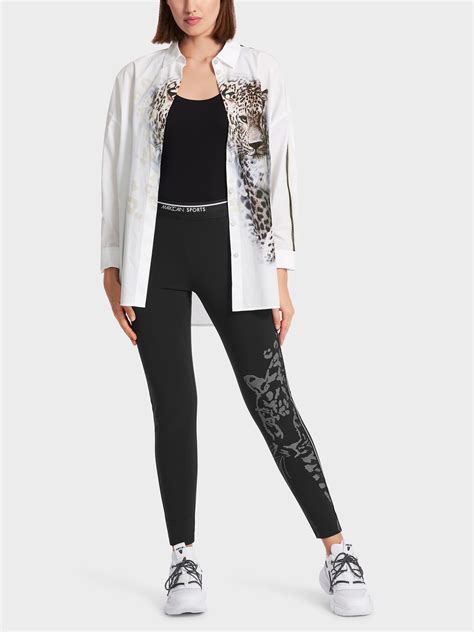 Leggings Mit Leo Print Marc Cain De