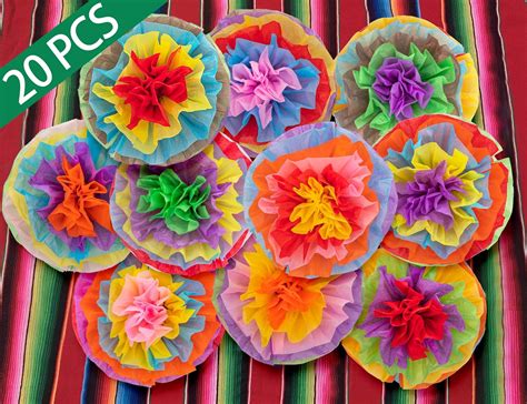 Seven Fiesta Paper Flowers For Fiesta Themed Party Decor Cinco De Mayo